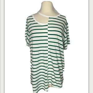 BP Nordstrom green striped t-shirt Tee Medium